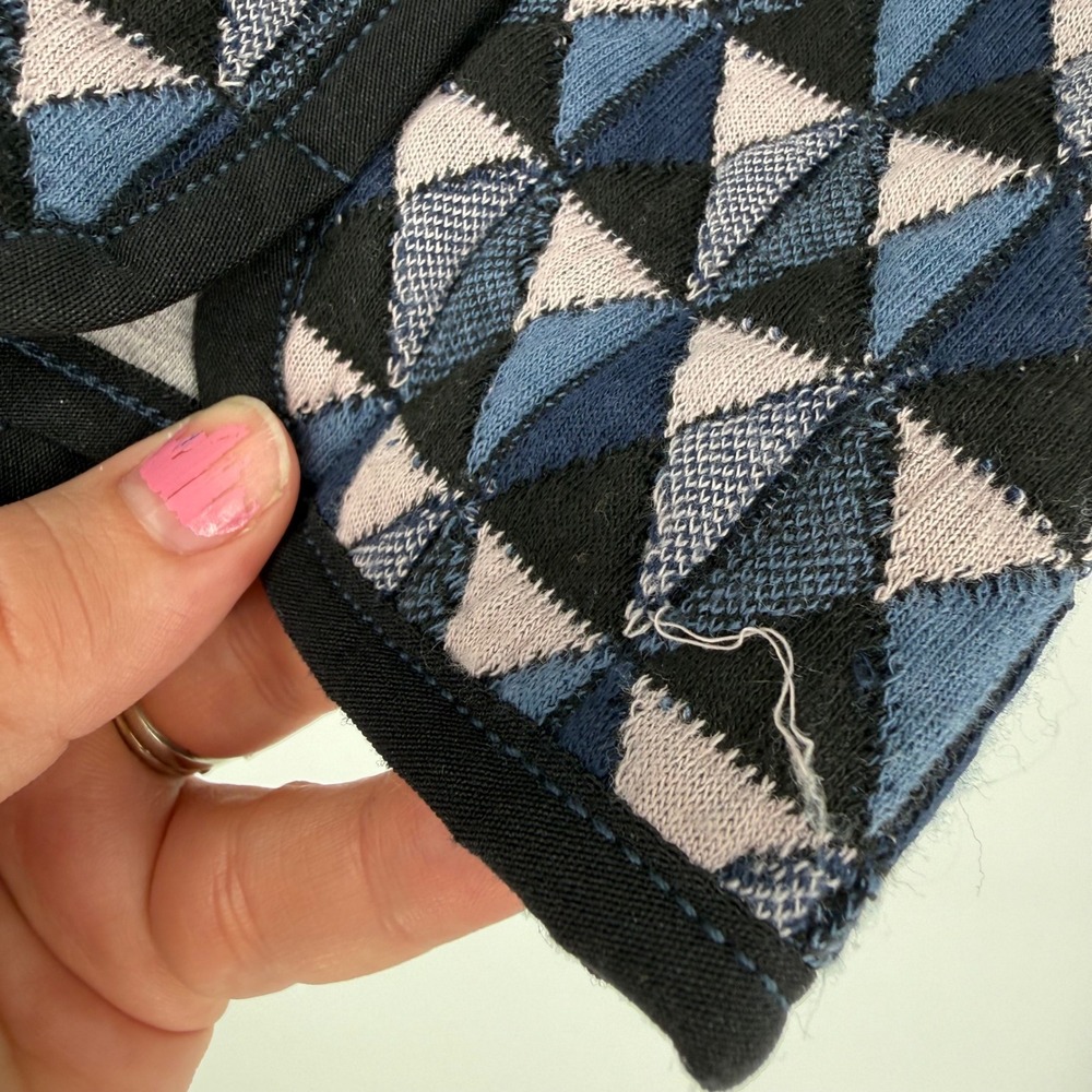 ANTHROPOLOGIE HEI HEI VALO QUILTED JACKET XS DIAMOND GEOMETRIC PRINT - Picture 5 of 10